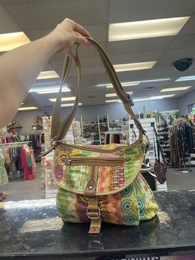 Multicolor Patterned Shoulder Bag - Casual Women’s Crossbody